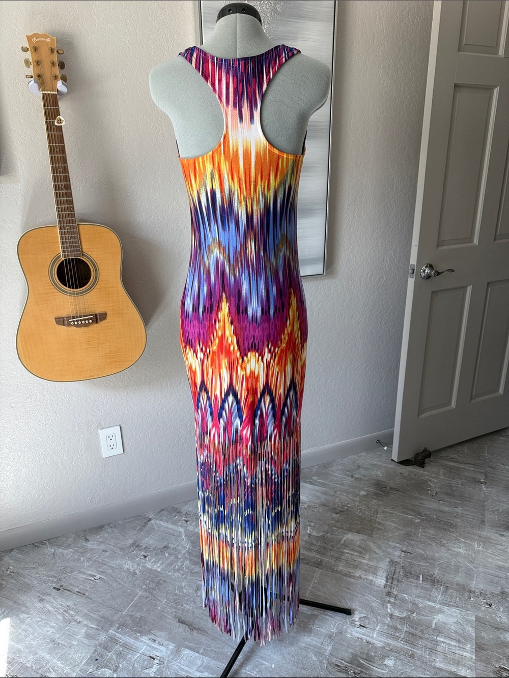 Vibrant Multicolor Sleeveless Maxi Dress - Picture 4 of 4